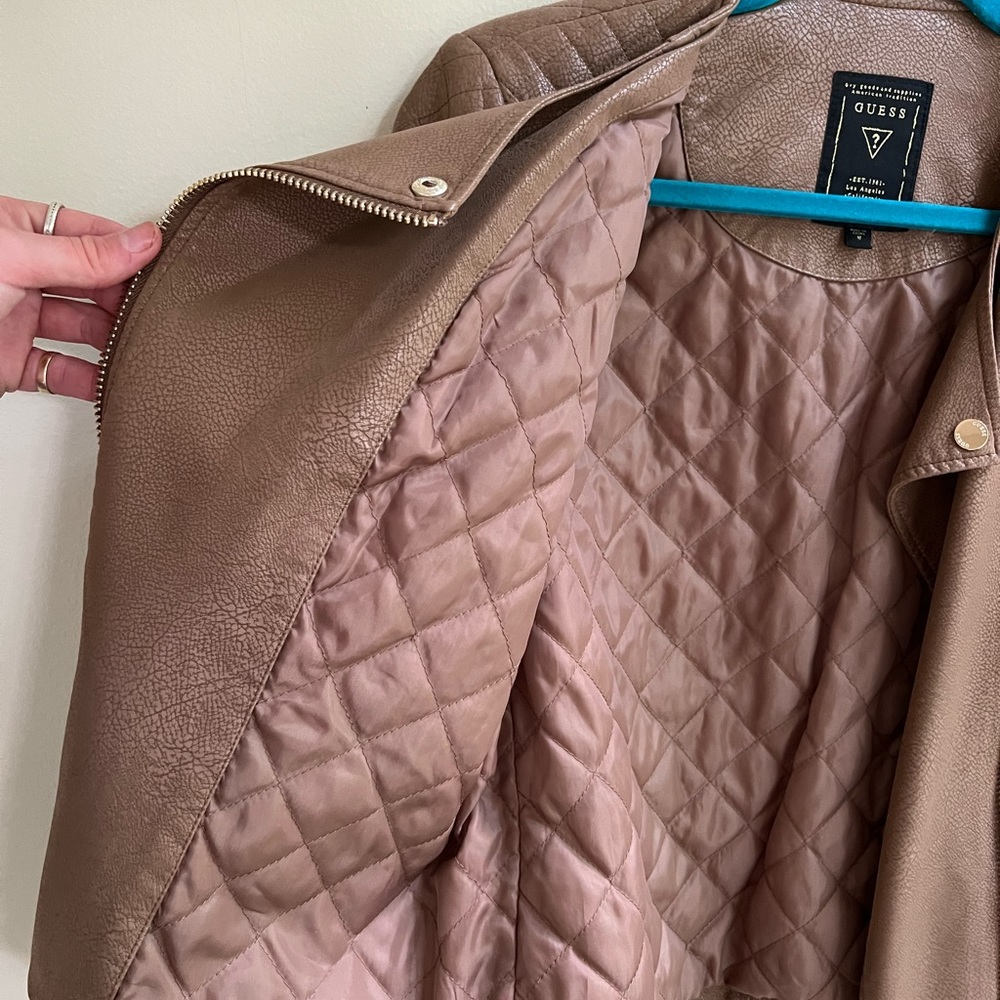 Brown Leather Guess Jacket - image 8